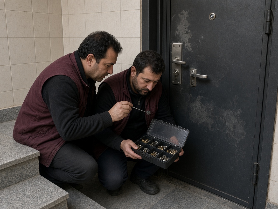 Anahtar Çilingir ekibi kapı açarken